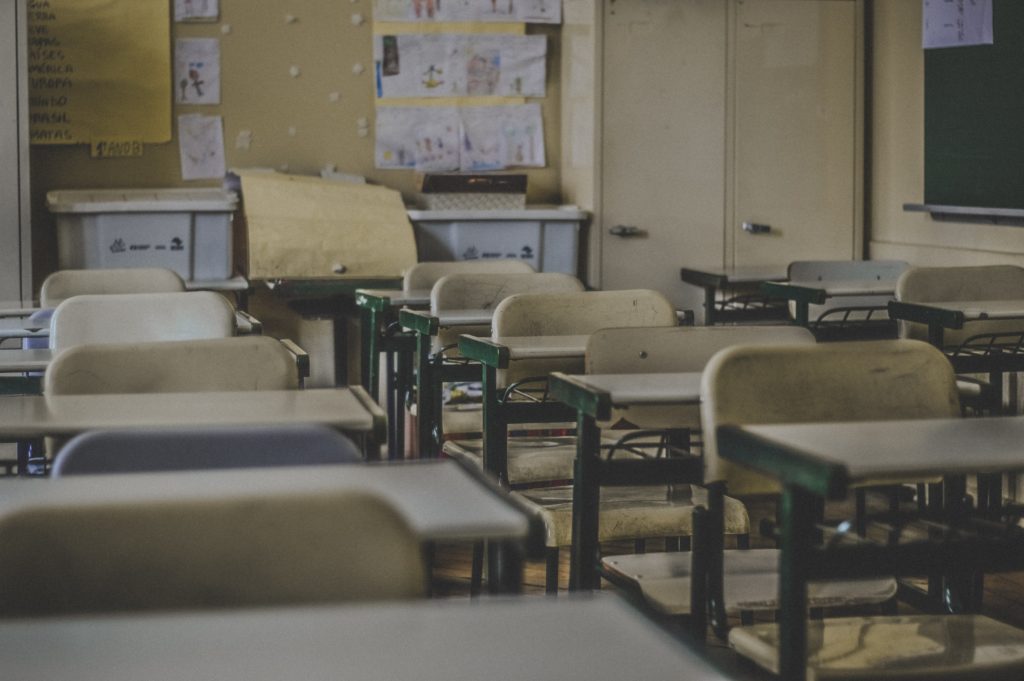 Broken down classroom. Photo by Feliphe Schiarolli on Unsplash